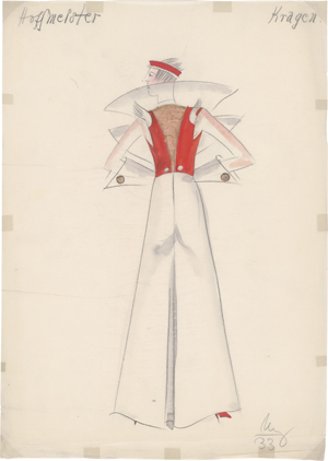 Lot 6583, Auction  125, Ullmann, My, Kostümentwurf "Kragen" für die Faschingsredoute "Die Bunte Laterne"