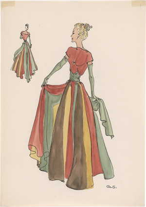 Lot 6628, Auction  125, Kalous-Scheffer, Gret, Vier Modeentwürfe für die Dame
