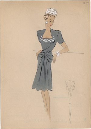 Los 6629 - Mid-Century Modedesign - 50 Originalentwürfe für elegante Damenmode - 2 - thumb