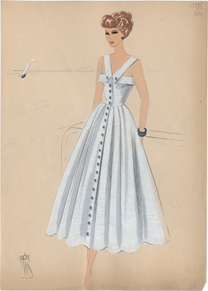 Los 6629 - Mid-Century Modedesign - 50 Originalentwürfe für elegante Damenmode - 3 - thumb