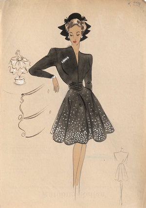 Los 6629 - Mid-Century Modedesign - 50 Originalentwürfe für elegante Damenmode - 5 - thumb