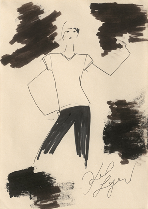 Lot 6673, Auction  125, Lagerfeld, Karl, Modezeichnung