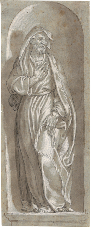 Lot 6704, Auction  125, Veronesisch, Anfang 17. Jh. Der heilige Petrus in einer Nische, nach rechts gewandt