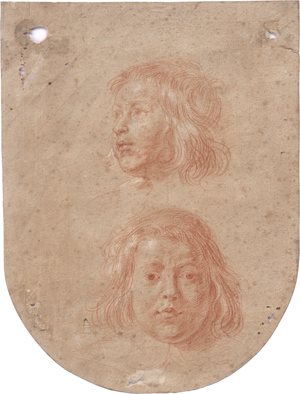 Los 6723 - Flämisch - um 1630/40. Bildnis eines vornehmen Herren (verso: zwei Knabenportraits) - 1 - thumb