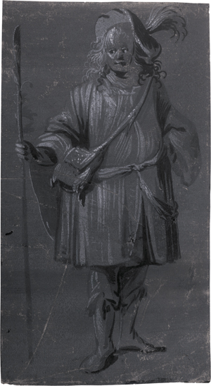 Lot 6730, Auction  125, Weyer, Jakob Matthias - zugeschrieben, Stehender Edelmann mit Federhut und Stab