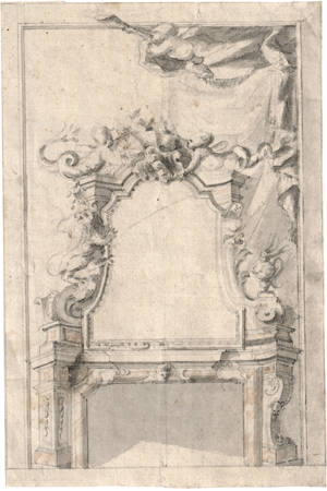 Lot 6734, Auction  125, Italienisch, 17. Jh. Entwurf für einen Kamin