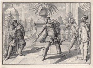 Lot 6751, Auction  125, Schübler, Johann Jakob, Drei Szenen aus der Commedia dell'Arte