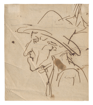 Lot 6773, Auction  125, Abildgaard, Nicolai Abraham, Karikatur eines Mannes mit Hut
