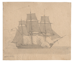 Lot 6780, Auction  125, Eckersberg, Christoffer Wilhelm, Eine Fregatte