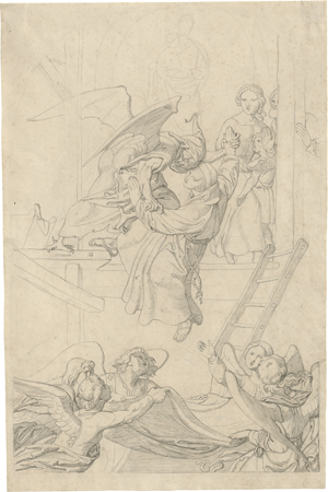 Lot 6787, Auction  125, Nazarenischer Künstler, um 1830. Das Wunder des Beato Angelico