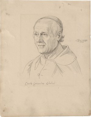 Lot 6790, Auction  125, Müller, Carl, Umkreis. Bildnis des Don Carlo Cimini in Assisi