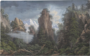Los 6821 - Deutsch - Um 1850. Hochnebel in einer dramatischen Felslandschaft - 0 - thumb