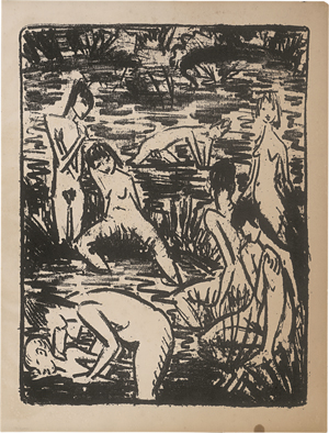Lot 7058, Auction  125, Mueller, Otto, Acht Badende (2)