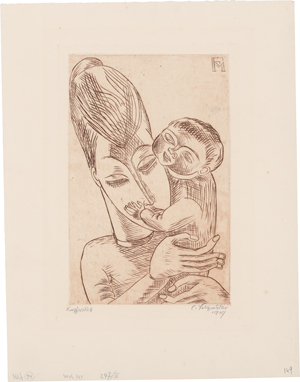 Lot 7101, Auction  125, Felixmüller, Conrad, Der Sohn (Meine Frau und mein Sohn)