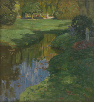Lot 8057, Auction  125, Hartig, Hans, Im Park des Herrensitzes der Frau von Elbe in Carnitz