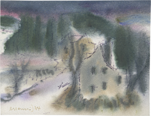 Lot 8313, Auction  125, Hennig, Albert, Winterlandschaft mit Häusern