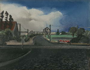 Los 8338 - Koeppel, Matthias - Harzlandschaft bei Wieda; Bahnübergang - 1 - thumb