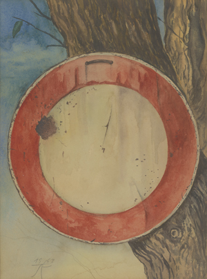 Lot 8340, Auction  125, Köthe, Fritz, Verbotsschild am Baum