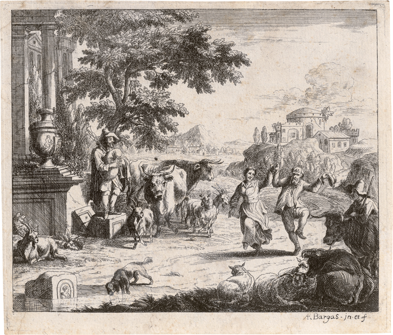 Lot 5012, Auction  125, Bargas, A. Franciscus de, Vier Landschaften