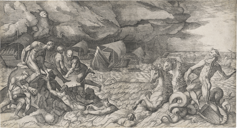 Lot 5029, Auction  125, Bonasone, Giulio, Der Schiffbruch des Aeneas