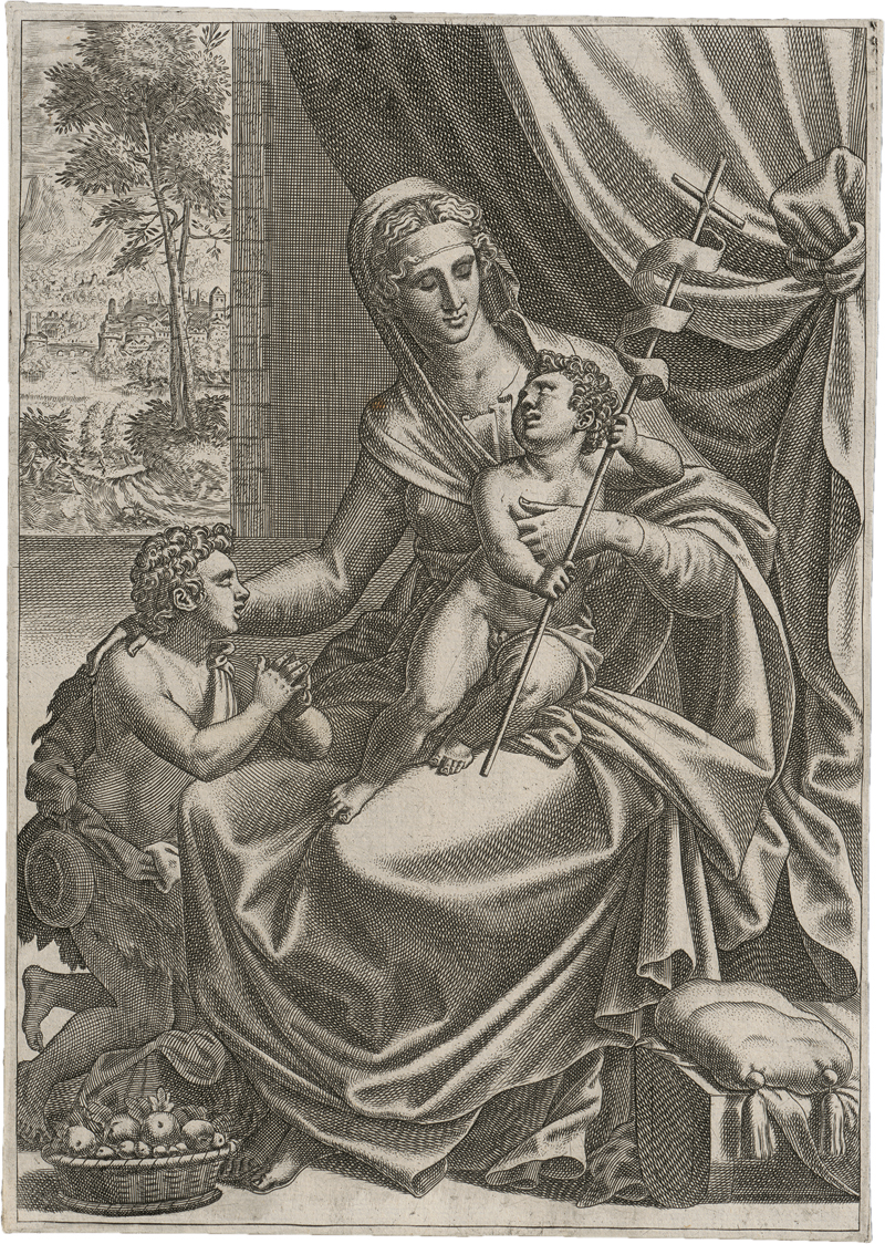 Lot 5033, Auction  125, Boyvin, René, Die Madonna mit Kind und dem Johannesknaben. 