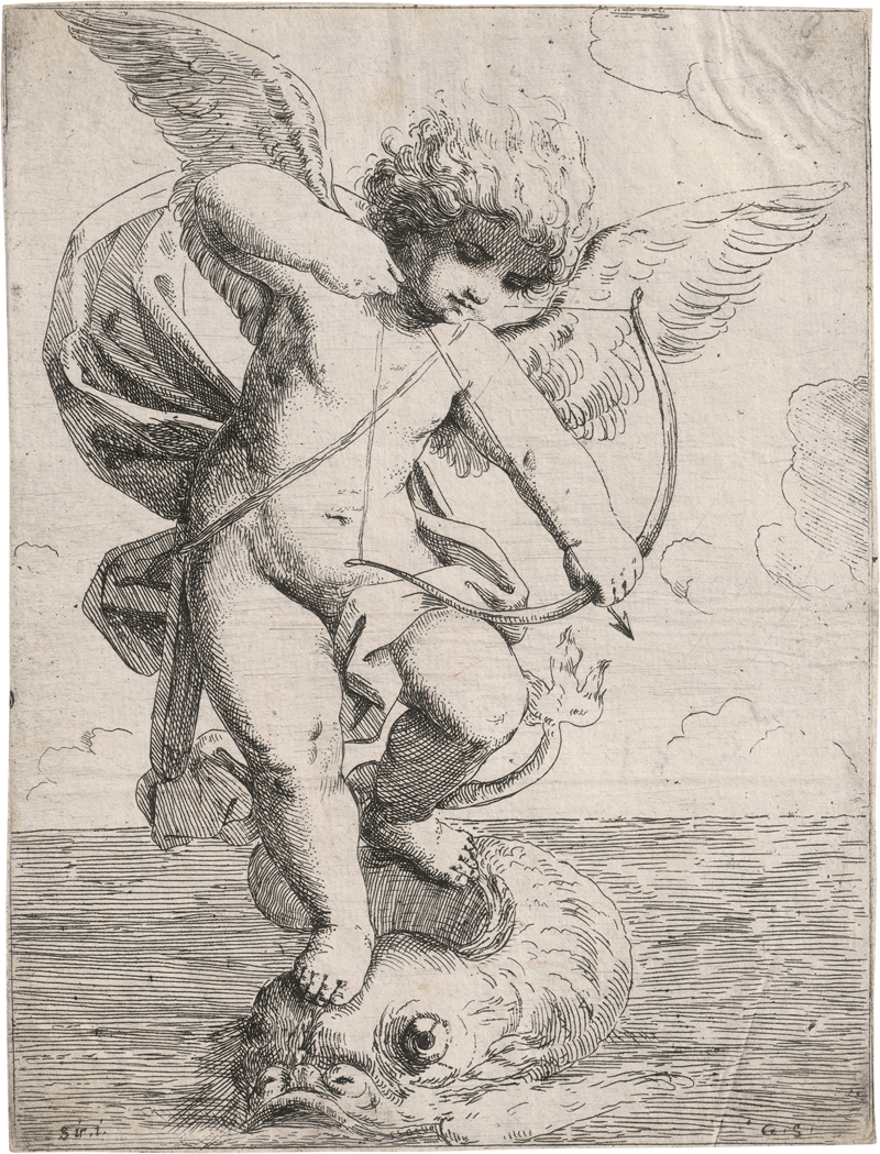 Lot 5220, Auction  125, Scarsello, Girolamo, Amor mit Pfeil und Bogen, auf einem Delphin stehend