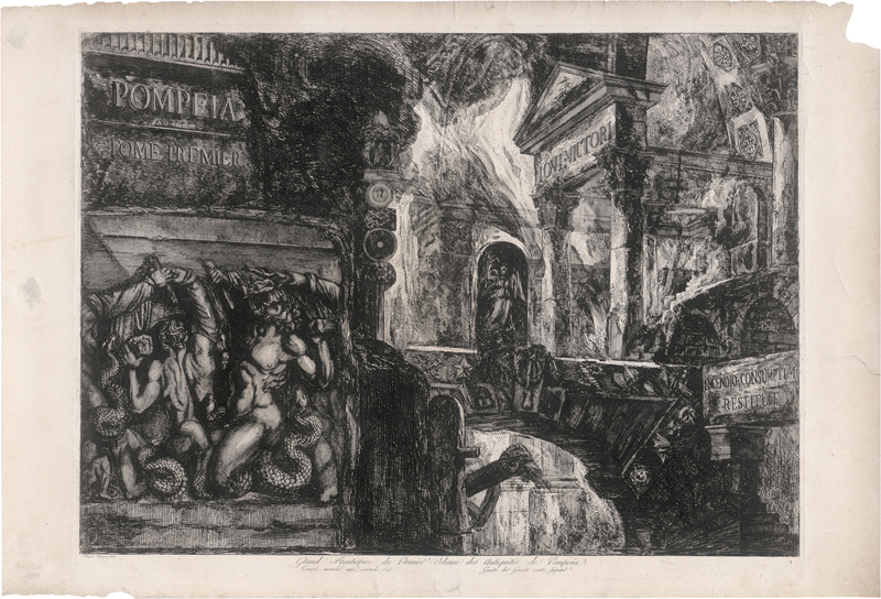 Lot 5309, Auction  125, Piranesi, Francesco, Grand Frontispice du Premier Volume des Antiquites de Pompeia