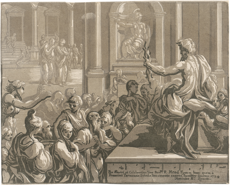 Lot 5330, Auction  125, Zanetti, Anton Maria, Anbetung des Jupiters in einem Tempel