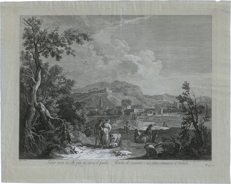 Lot 5486, Auction  125, Berardi, Fabio, Landschaftscapriccio mit einem Dorf