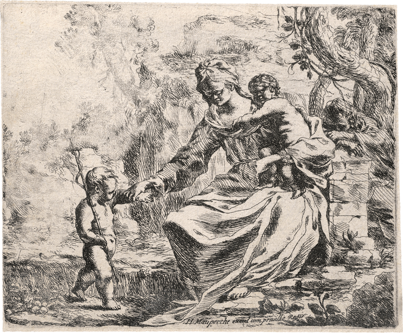 Lot 5622, Auction  125, Mauperché, Henri, Die Hl. Familie mit dem Johannesknaben 