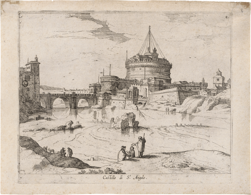 Lot 5636, Auction  125, Nieulandt II, Willem van, Blick auf die Engelsburg in Rom
