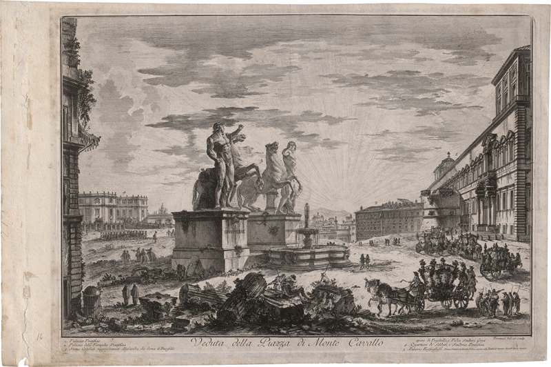 Lot 5652, Auction  125, Piranesi, Giovanni Battista, Veduta della Piazza di Monte Cavallo