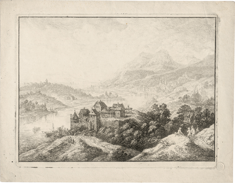 Lot 5693, Auction  125, Schütz, Christian Georg, Rheinlandschaft