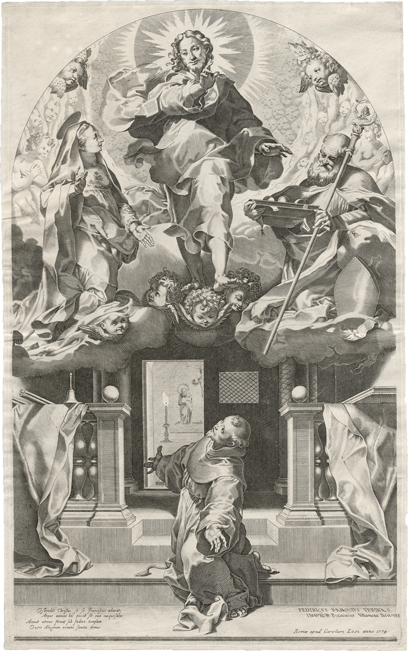 Lot 5709, Auction  125, Villamena, Francesco, Der hl. Franziskus in der Kapelle