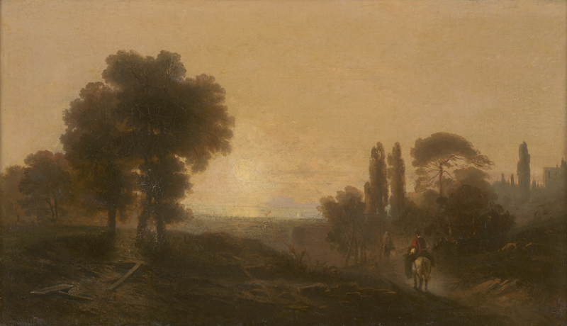 Lot 6087, Auction  125, Schirmer, August Wilhelm Ferdinand, Italienische Landschaft mit Reiter 