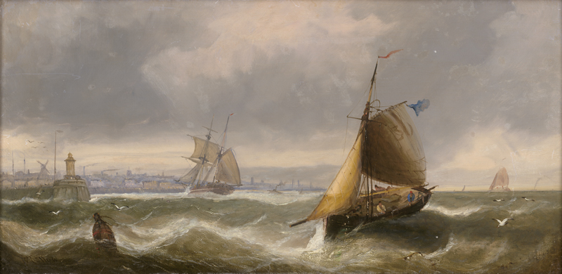 Lot 6136, Auction  125, Callow, William, Segelboote vor der nordfranzösischen Küste bei Sturm