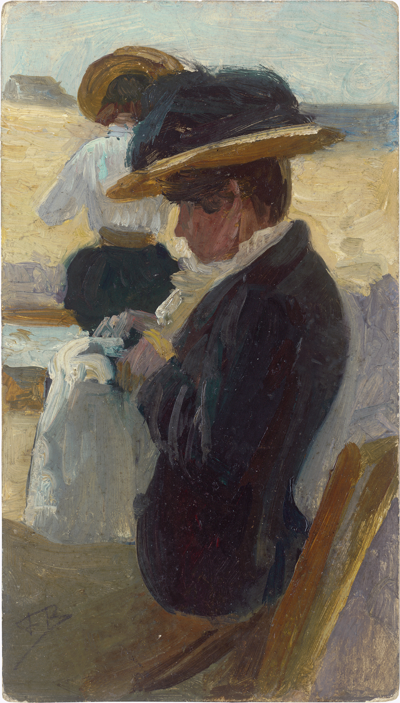 Lot 6173, Auction  125, Rops, Félicien - zugeschrieben, In der Sommerfrische: Zwei elegante Damen am Strand