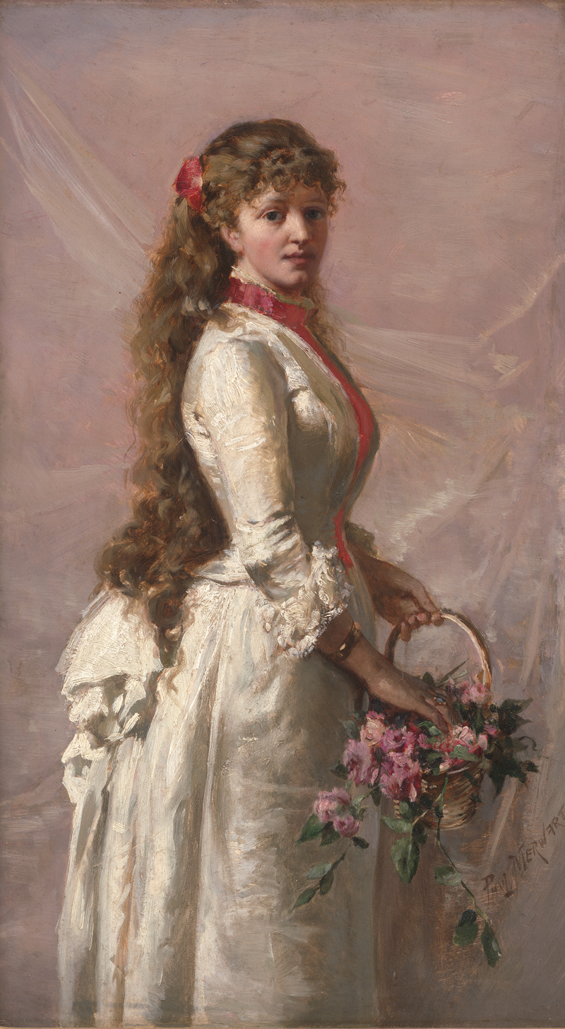 Lot 6174, Auction  125, Merwart, Paul, Junge Frau mit einem Rosenkorb