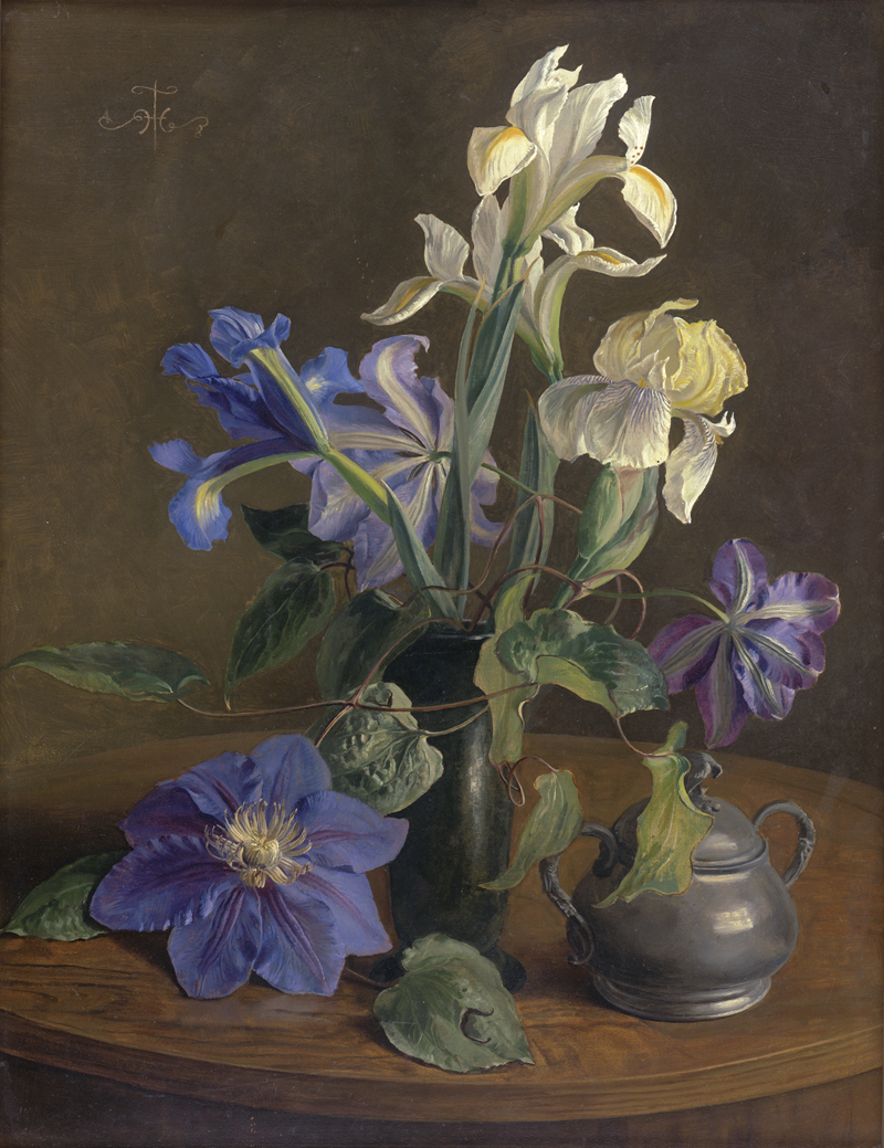 Lot 6212, Auction  125, Frank, Hans, Stillleben mit Clematis und Iris
