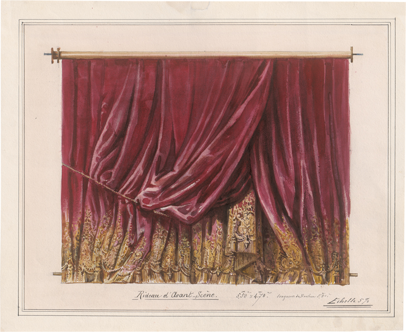 Lot 6500, Auction  125, Maison Belloir et Vazelle, Atelier, Entwurf für einen Theâtervorhang