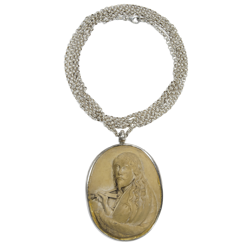 Lot 6537, Auction  125, Halsschmuck, Lava-Kamee mit Bildnis von Salvator Rosa