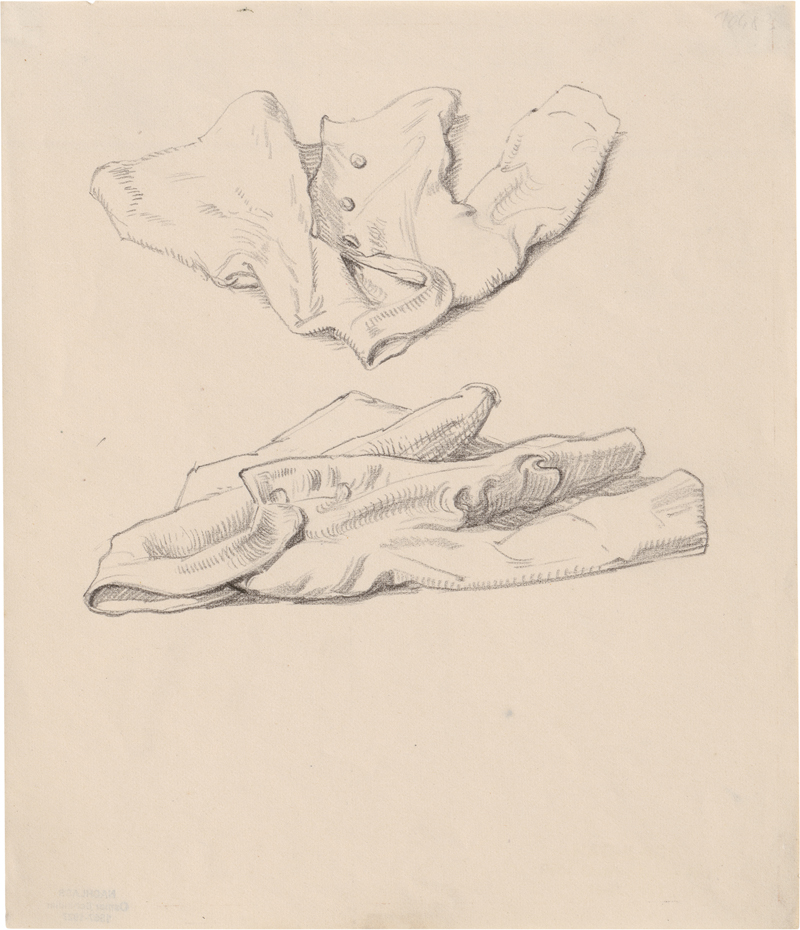 Lot 6559, Auction  125, Schindler, Osmar, Studienblatt mit Malerkittel