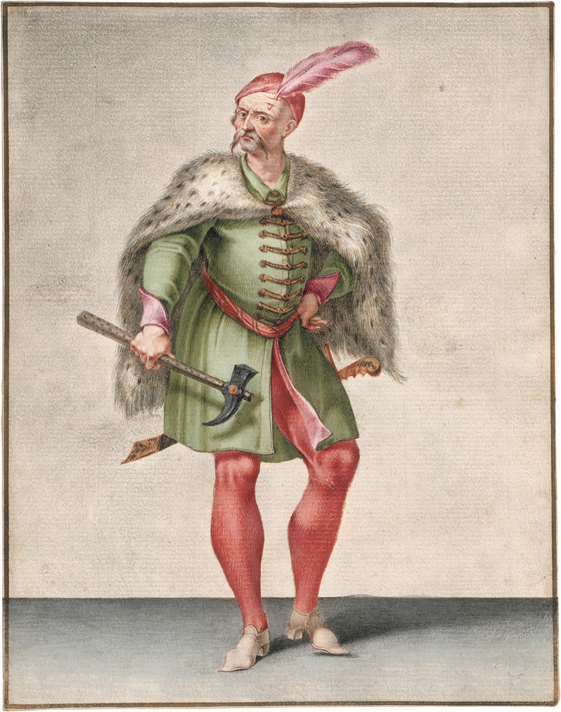 Lot 6593, Auction  125, Italienisch, 17. Jh. Kostümstudie: Osmanischer Krieger