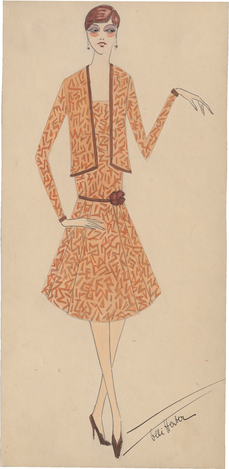 Lot 6634, Auction  125, Herber, Elli, 48 Original-entwürfe für elegante Damen- und Herrenmode