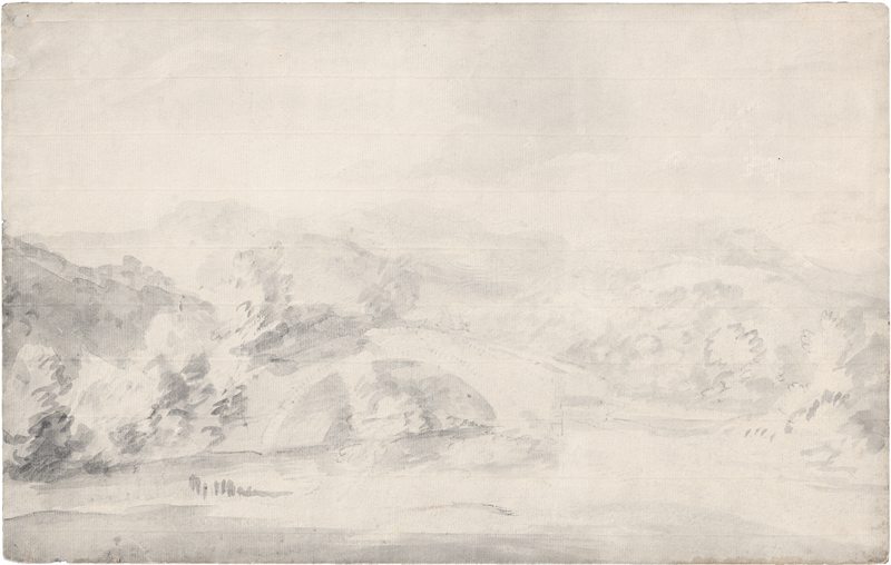 Lot 6765, Auction  125, Gainsborough, Thomas, Flusslandschaft mit Brücke im Lake District