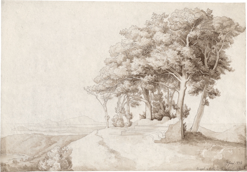 Lot 6774, Auction  125, Deutsch, 19. Jh. Blick vom Kloster Camaldoli über den Golf von Neapel
