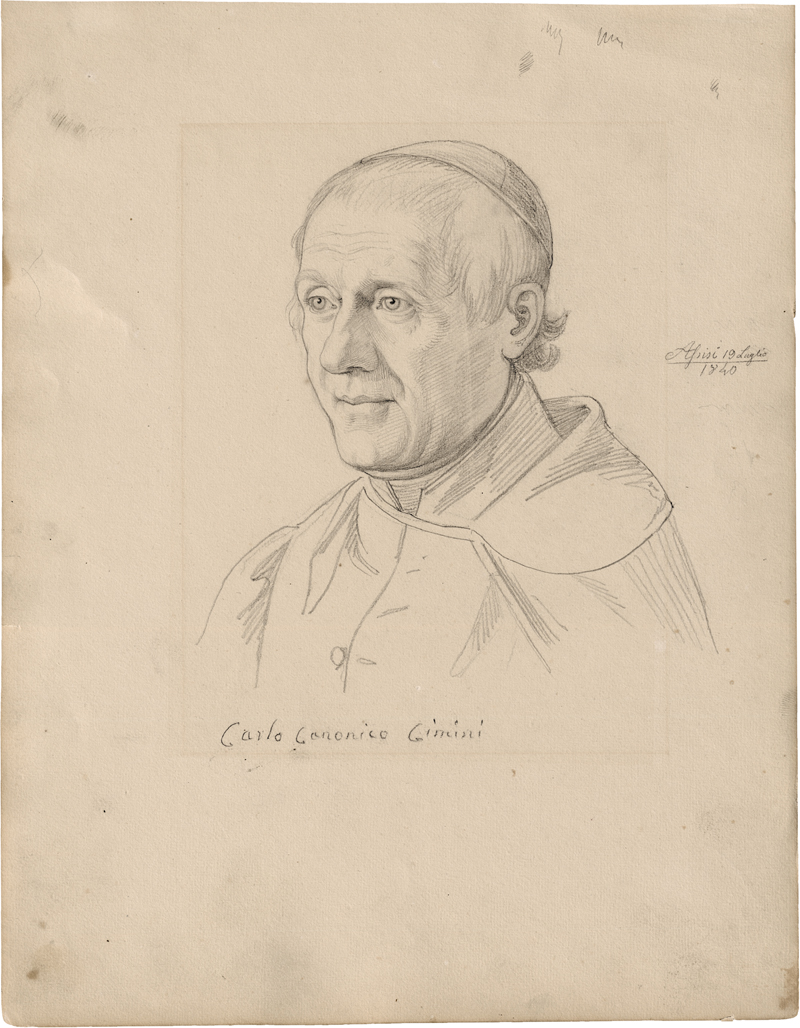 Lot 6790, Auction  125, Müller, Carl, Umkreis. Bildnis des Don Carlo Cimini in Assisi