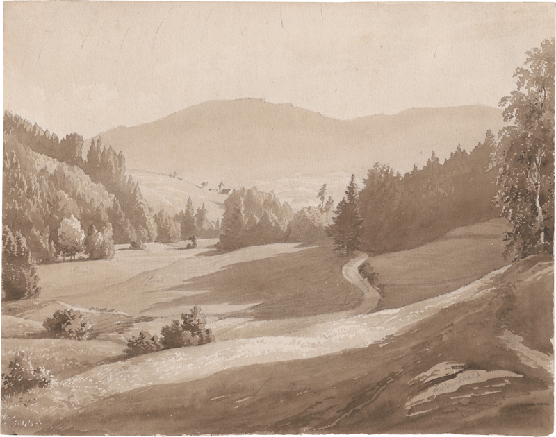 Lot 6826, Auction  125, Plitt, Hermann, Ansicht des Höllentals bei Langenau mit Blick über das Neissetal auf die Glatzer Berge
