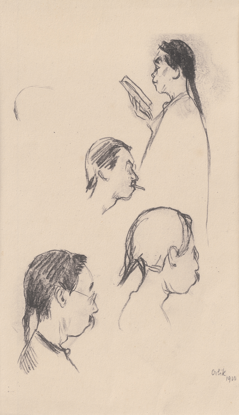 Lot 7028, Auction  125, Orlik, Emil, Vier Chinesen