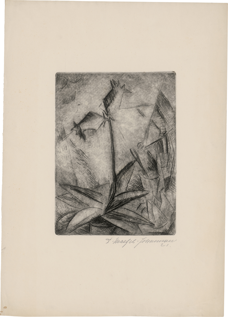 Lot 7103, Auction  125, Maetzel-Johannsen, Dorothea, Stilleben mit Topfpflanze